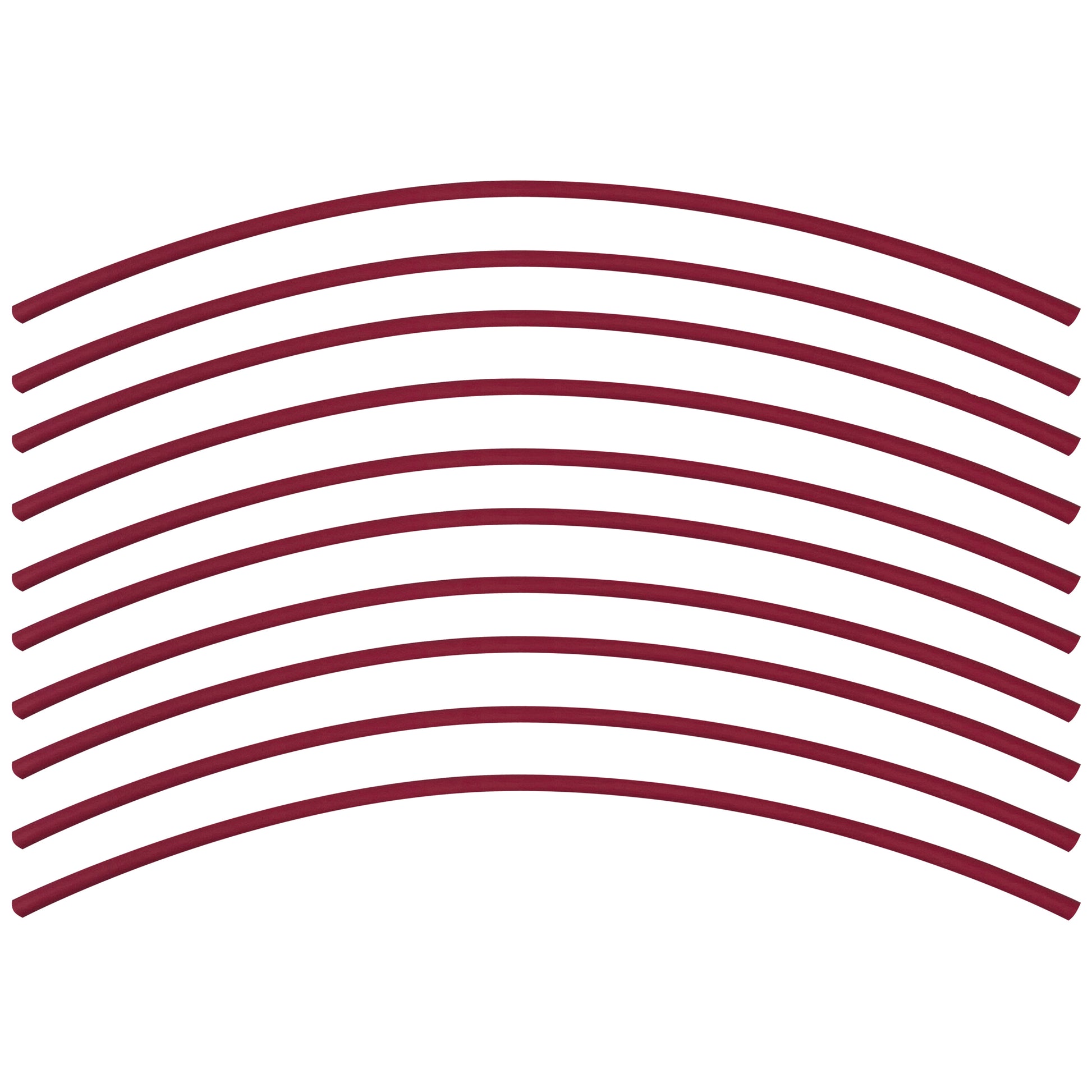 Flexible Thin Single Wall Non-Adhesive Heat Shrink Tubing 2:1 Red 3/32" ID - 12" Inch 10 Pack