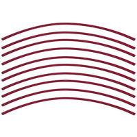 Flexible Thin Single Wall Non-Adhesive Heat Shrink Tubing 2:1 Red 3/32" ID - 12" Inch 10 Pack