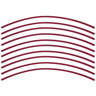 Flexible Thin Single Wall Non-Adhesive Heat Shrink Tubing 2:1 Red 3/32" ID - 12" Inch 10 Pack