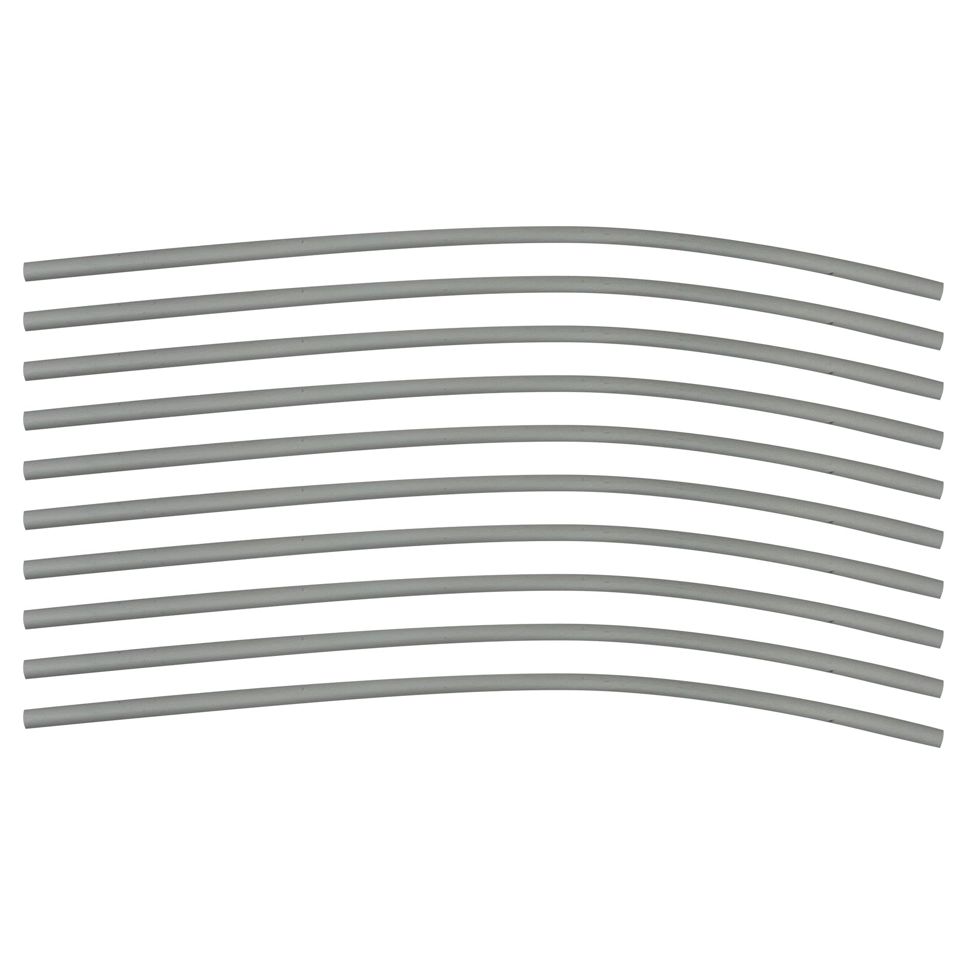 Flexible Thin Single Wall Non-Adhesive Heat Shrink Tubing 2:1 White 3/32" ID - 12" Inch 10 Pack