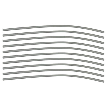 Flexible Thin Single Wall Non-Adhesive Heat Shrink Tubing 2:1 White 3/32" ID - 12" Inch 10 Pack