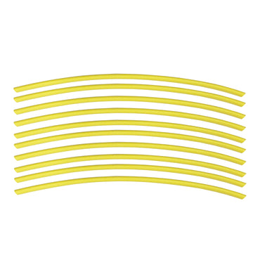 Flexible Thin Single Wall Non-Adhesive Heat Shrink Tubing 2:1 Yellow 3/32" ID - 12" Inch 10 Pack