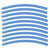 Flexible Thin Single Wall Non-Adhesive Heat Shrink Tubing 2:1 Blue 1/8" ID - 12" Inch 10 Pack