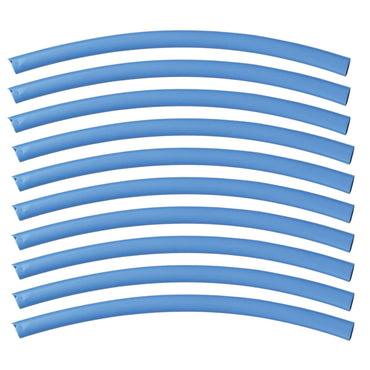 Flexible Thin Single Wall Non-Adhesive Heat Shrink Tubing 2:1 Blue 1/8" ID - 12" Inch 10 Pack