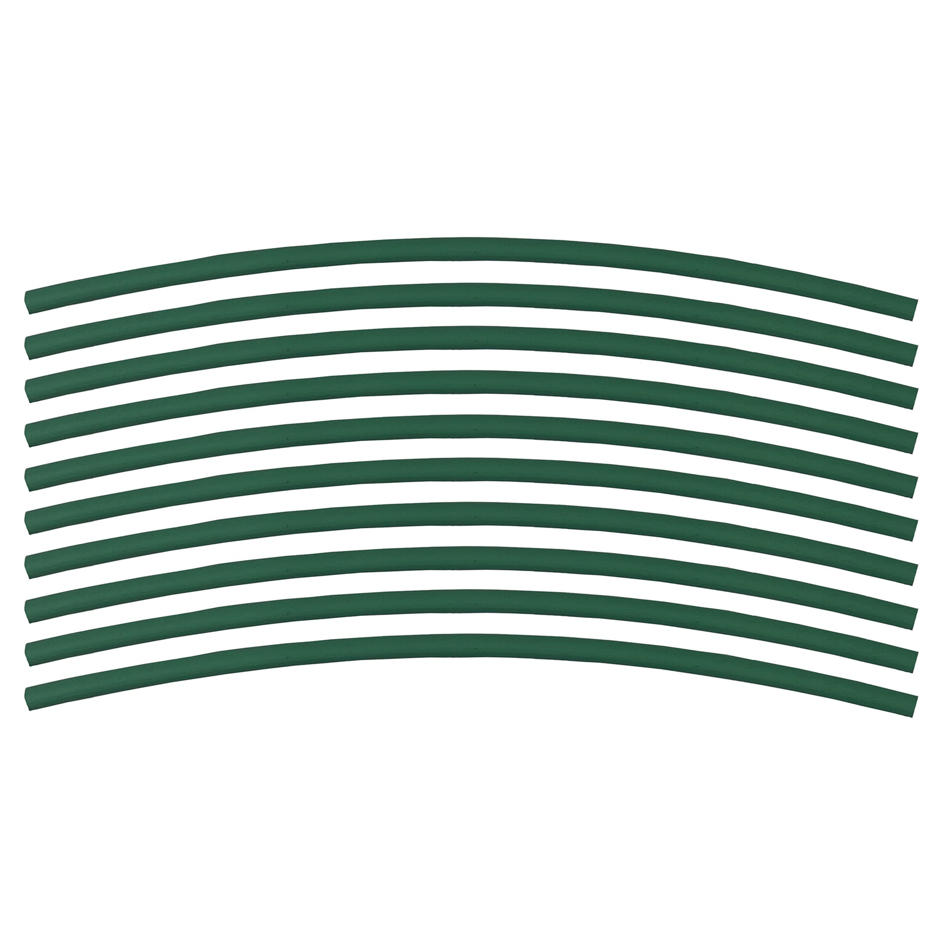 Flexible Thin Single Wall Non-Adhesive Heat Shrink Tubing 2:1 Green 1/8" ID - 12" Inch 10 Pack