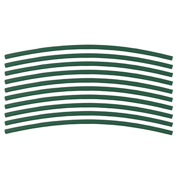 Flexible Thin Single Wall Non-Adhesive Heat Shrink Tubing 2:1 Green 1/8" ID - 12" Inch 10 Pack