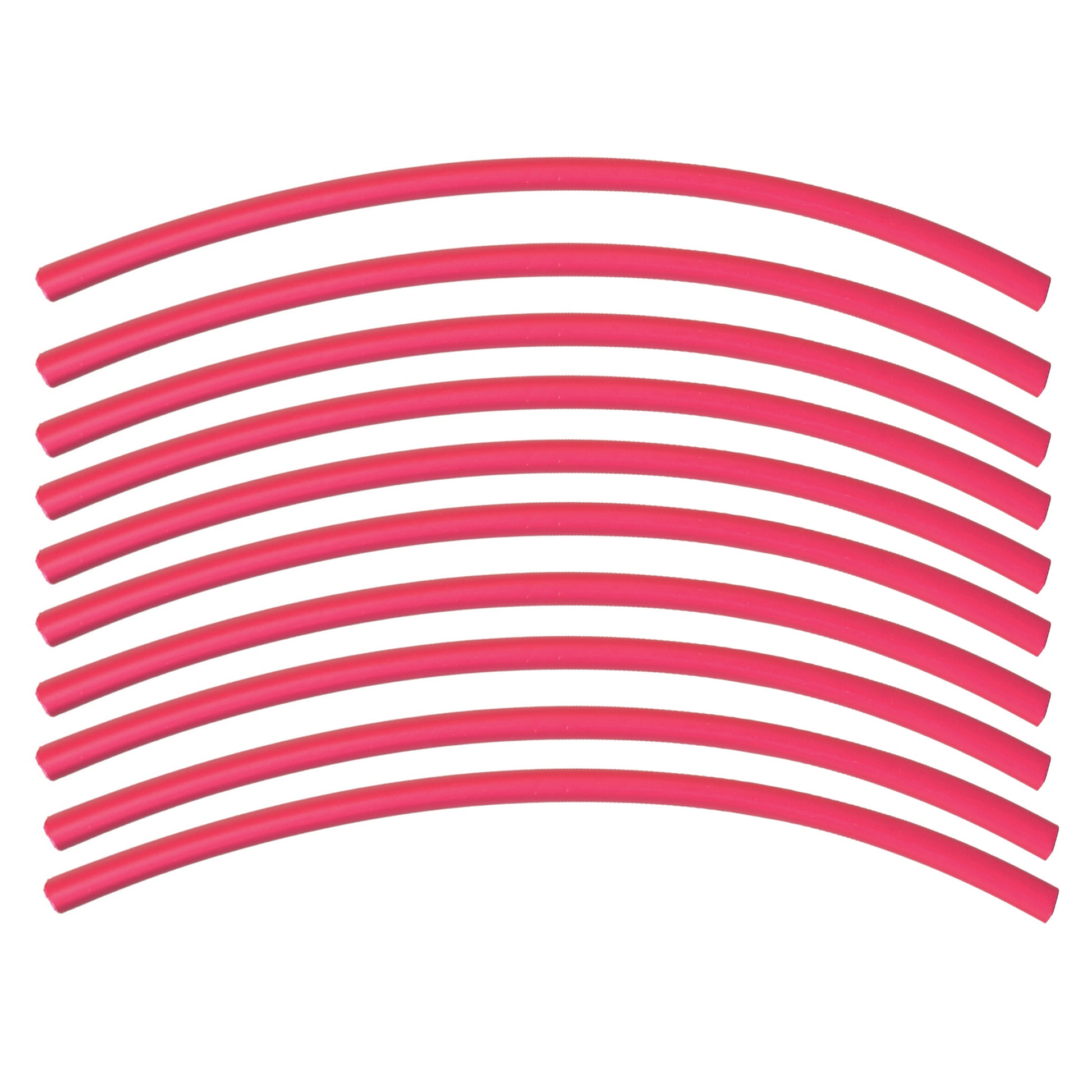 Flexible Thin Single Wall Non-Adhesive Heat Shrink Tubing 2:1 Red 1/8" ID - 12" Inch 10 Pack