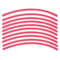 Flexible Thin Single Wall Non-Adhesive Heat Shrink Tubing 2:1 Red 1/8" ID - 12" Inch 10 Pack