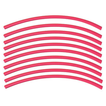 Flexible Thin Single Wall Non-Adhesive Heat Shrink Tubing 2:1 Red 1/8" ID - 12" Inch 10 Pack