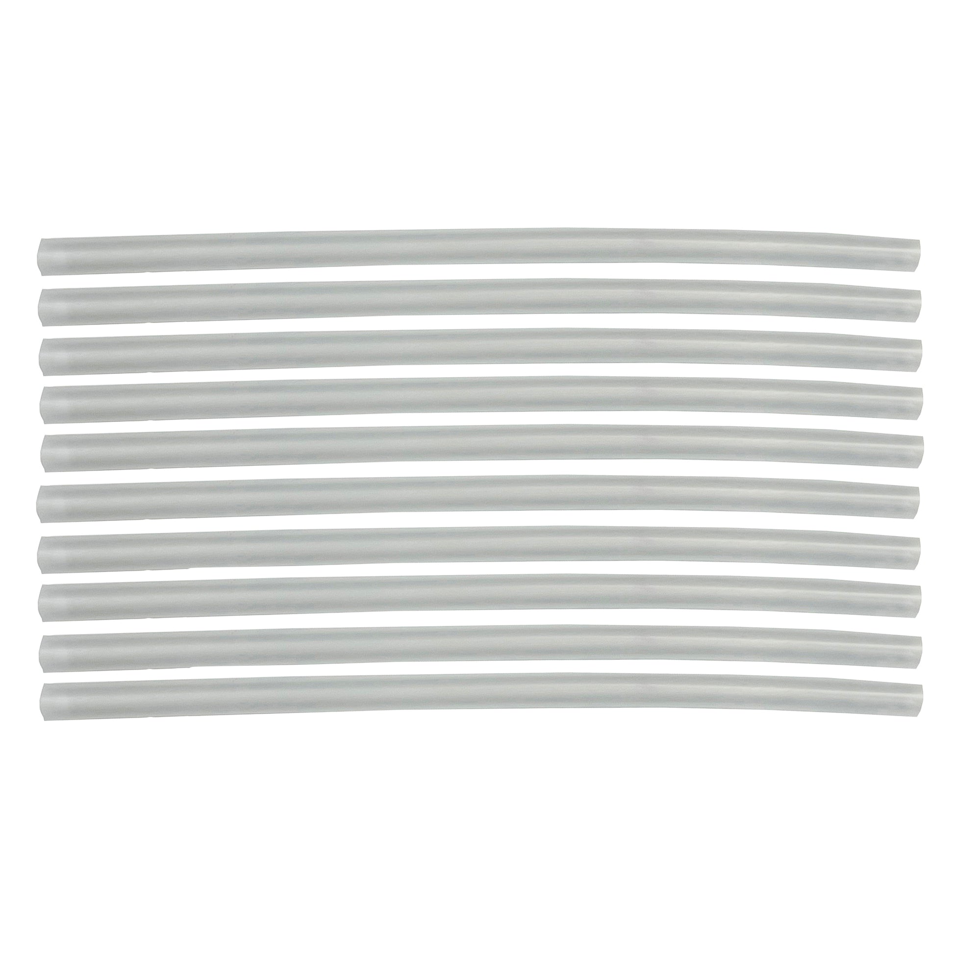 Flexible Thin Single Wall Non-Adhesive Heat Shrink Tubing 2:1 Clear 3/16" ID - 12" Inch 10 Pack