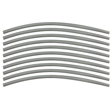 Flexible Thin Single Wall Non-Adhesive Heat Shrink Tubing 2:1 White 3/16" ID - 12" Inch 10 Pack