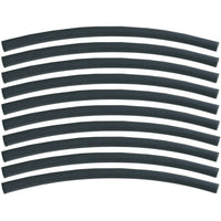 Flexible Thin Single Wall Non-Adhesive Heat Shrink Tubing 2:1 Black 1/4" ID - 12" Inch 10 Pack