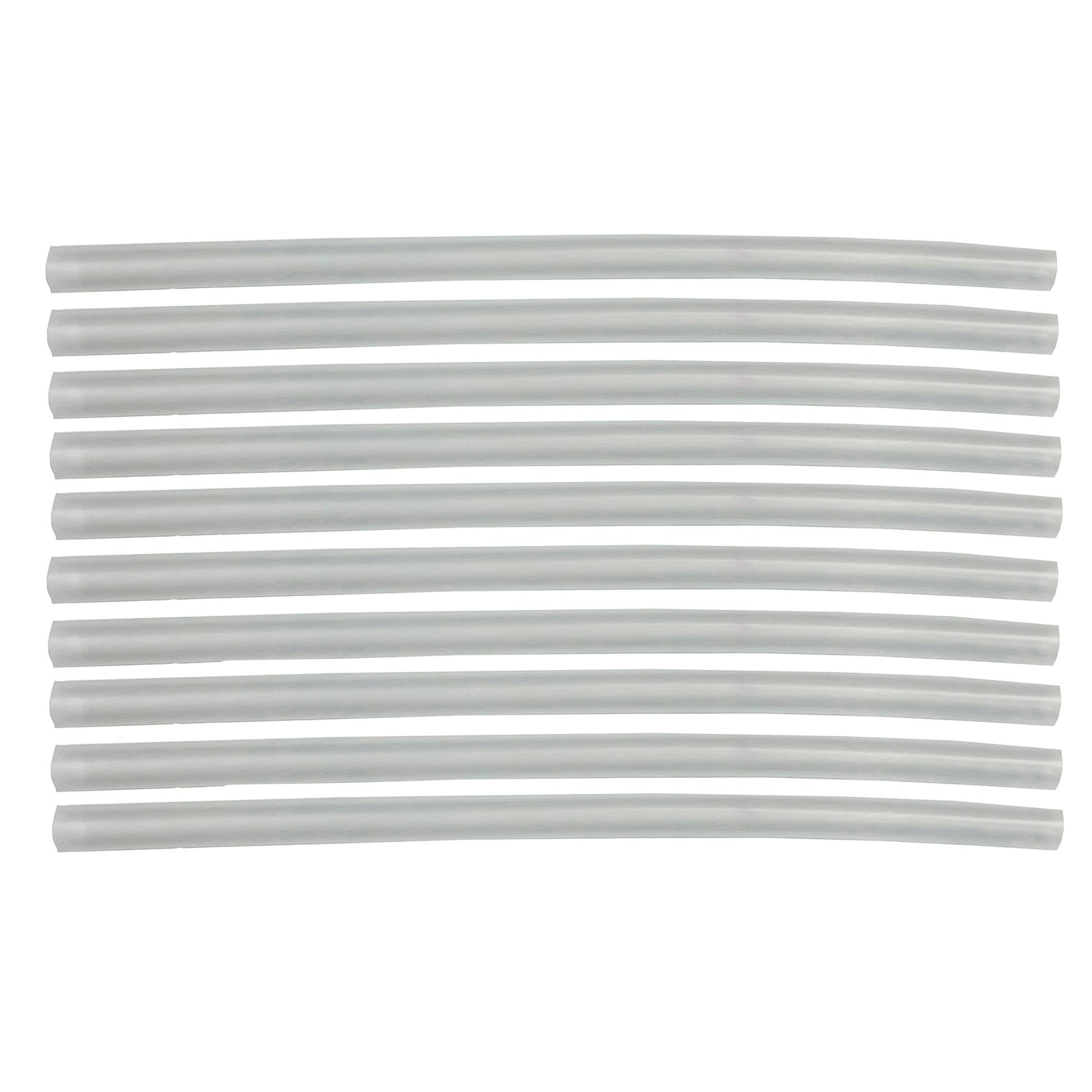 Flexible Thin Single Wall Non-Adhesive Heat Shrink Tubing 2:1 Clear 1/4" ID - 12" Inch 10 Pack