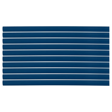 Flexible Thin Single Wall Non-Adhesive Heat Shrink Tubing 2:1 Blue 3/8" ID - 12" Inch 10 Pack