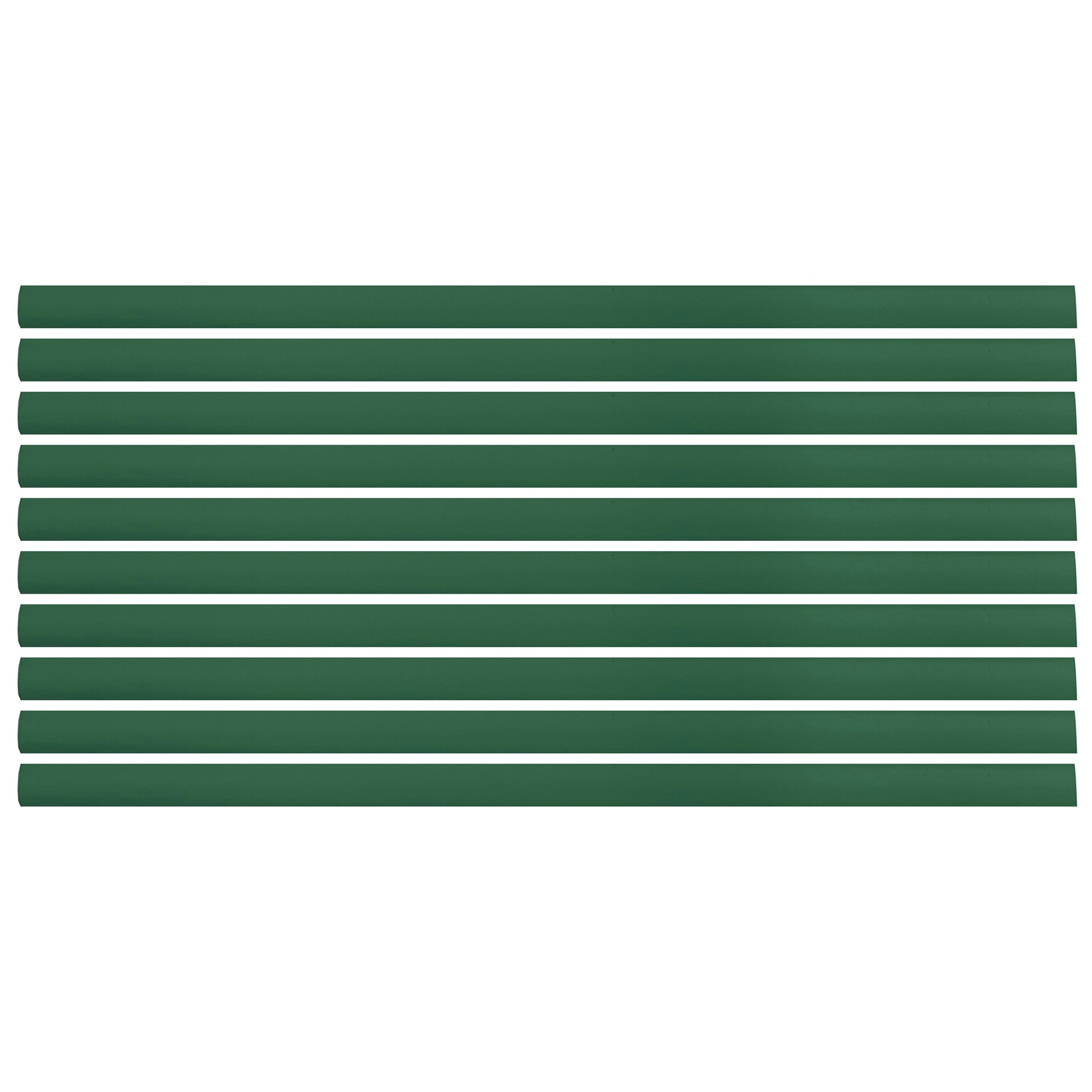 Flexible Thin Single Wall Non-Adhesive Heat Shrink Tubing 2:1 Green 3/8" ID - 12" Inch 10 Pack