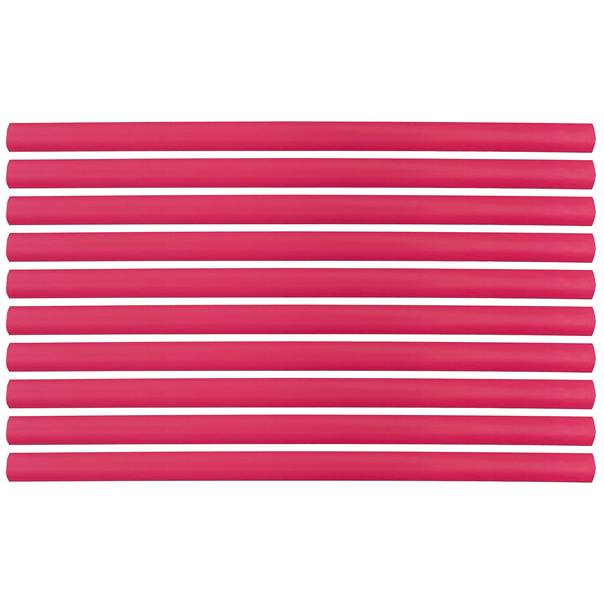 Flexible Thin Single Wall Non-Adhesive Heat Shrink Tubing 2:1 Red 3/8" ID - 12" Inch 10 Pack