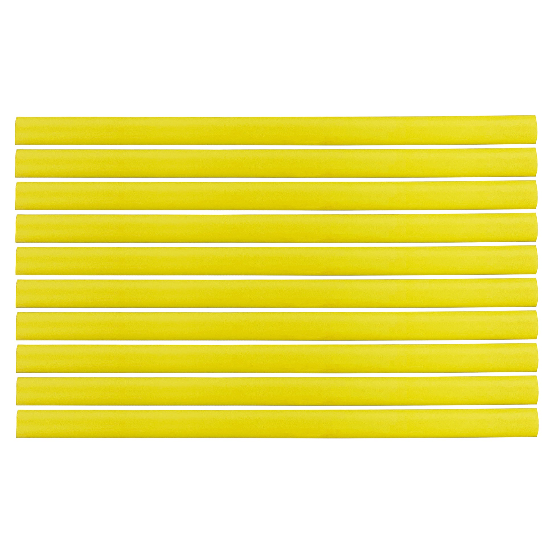 Flexible Thin Single Wall Non-Adhesive Heat Shrink Tubing 2:1 Yellow 3/8" ID - 12" Inch 10 Pack