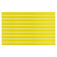 Flexible Thin Single Wall Non-Adhesive Heat Shrink Tubing 2:1 Yellow 3/8" ID - 12" Inch 10 Pack