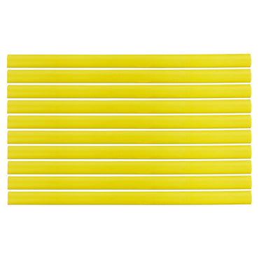 Flexible Thin Single Wall Non-Adhesive Heat Shrink Tubing 2:1 Yellow 3/8" ID - 12" Inch 10 Pack
