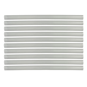 Flexible Thin Single Wall Non-Adhesive Heat Shrink Tubing 2:1 Clear 1/2" ID - 12" Inch 10 Pack