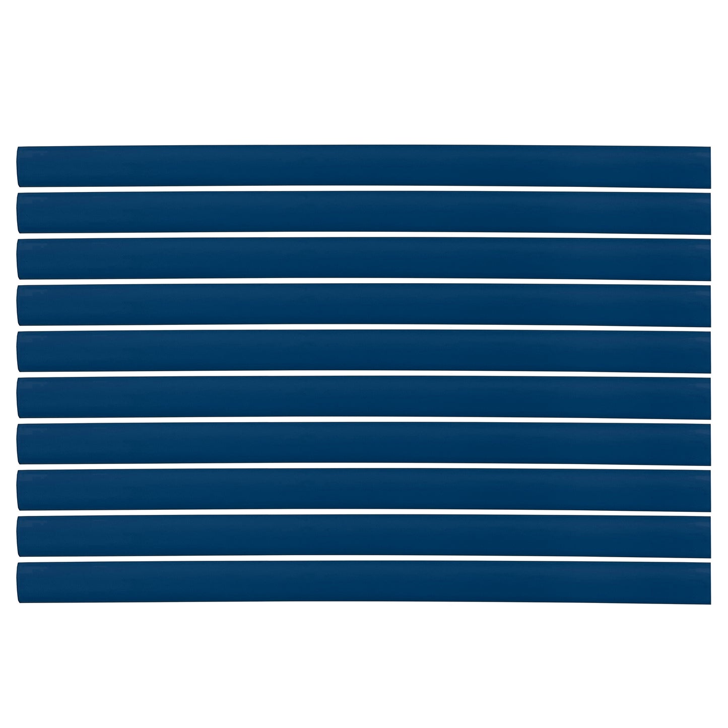Flexible Thin Single Wall Non-Adhesive Heat Shrink Tubing 2:1 Blue 3/4" ID - 12" Inch 10 Pack