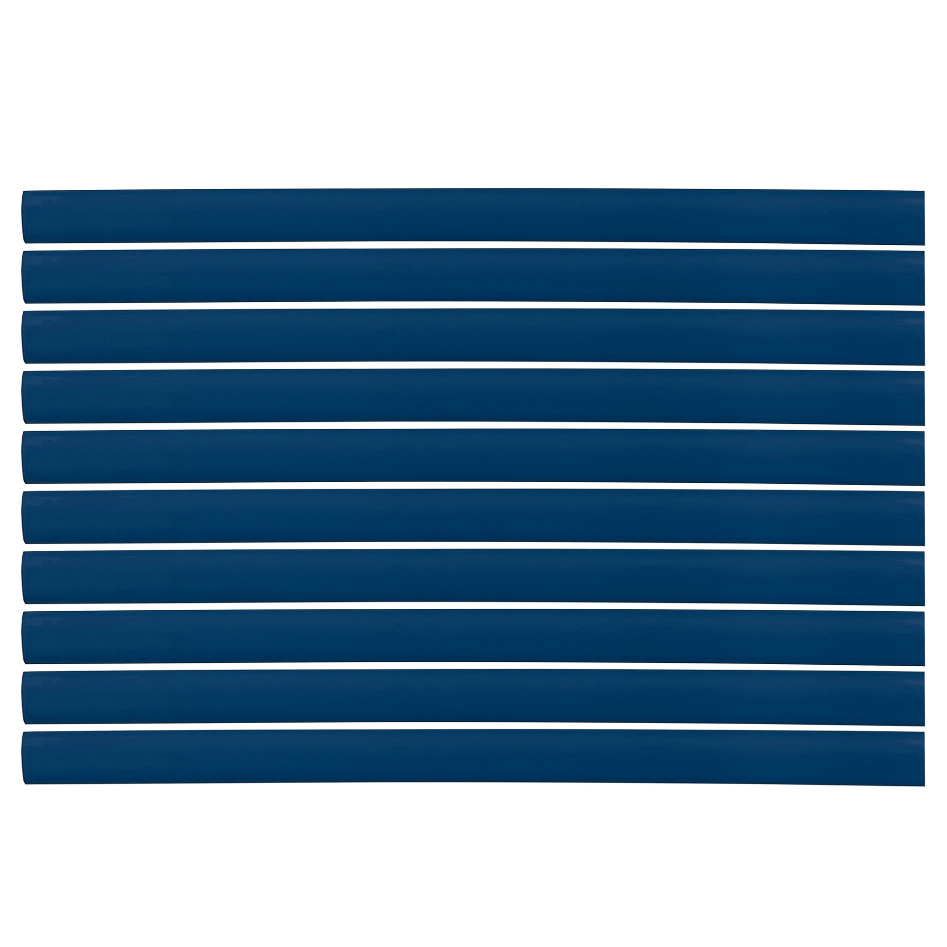 Flexible Thin Single Wall Non-Adhesive Heat Shrink Tubing 2:1 Blue 3/4" ID - 12" Inch 10 Pack