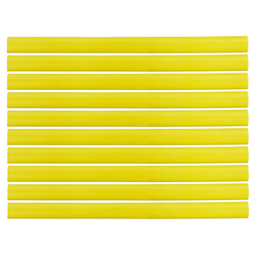 Flexible Thin Single Wall Non-Adhesive Heat Shrink Tubing 2:1 Yellow 3/4" ID - 12" Inch 10 Pack