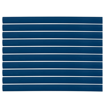 Flexible Thin Single Wall Non-Adhesive Heat Shrink Tubing 2:1 Blue 1" ID - 12" Inch 10 Pack