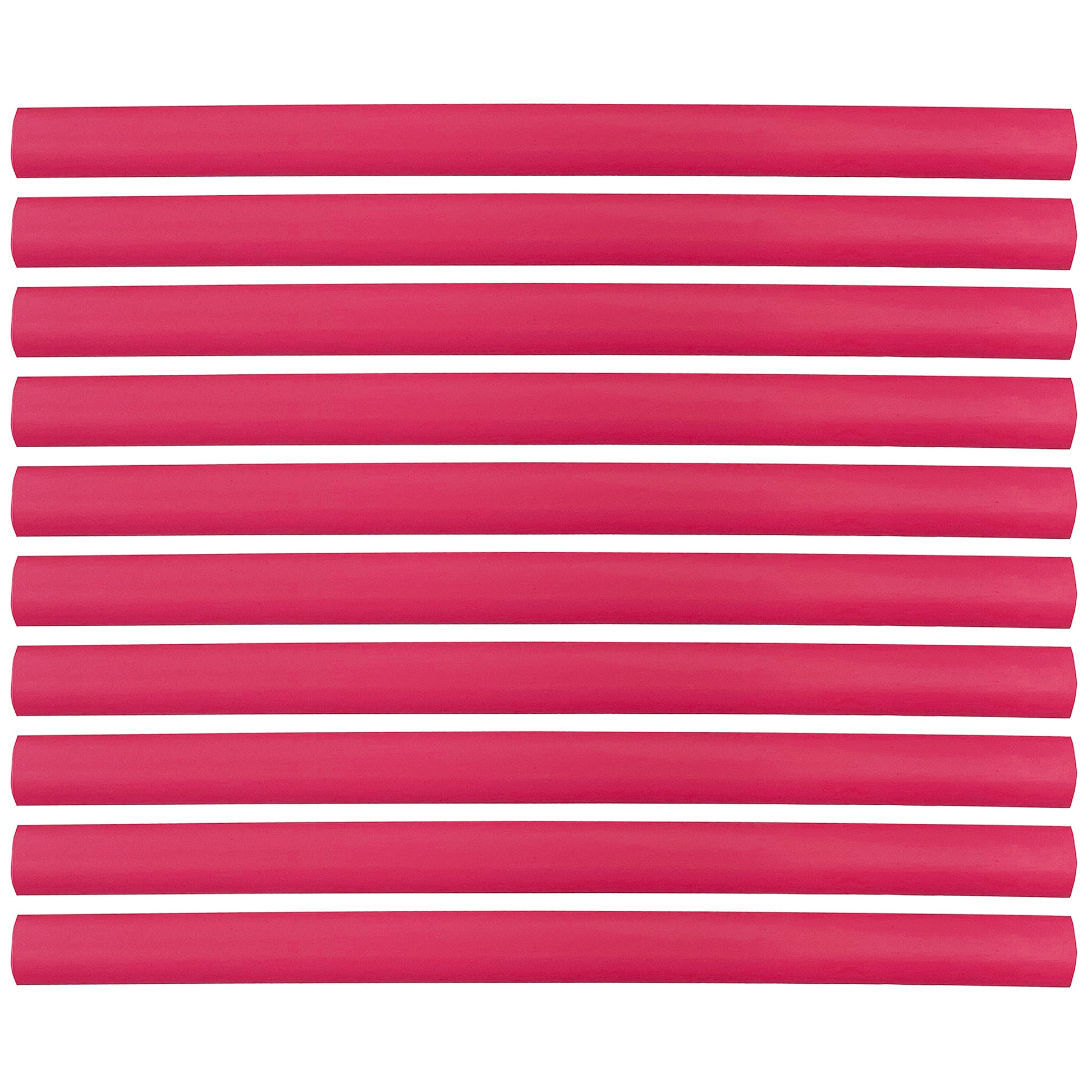 Flexible Thin Single Wall Non-Adhesive Heat Shrink Tubing 2:1 Red 1" ID - 12" Inch 10 Pack