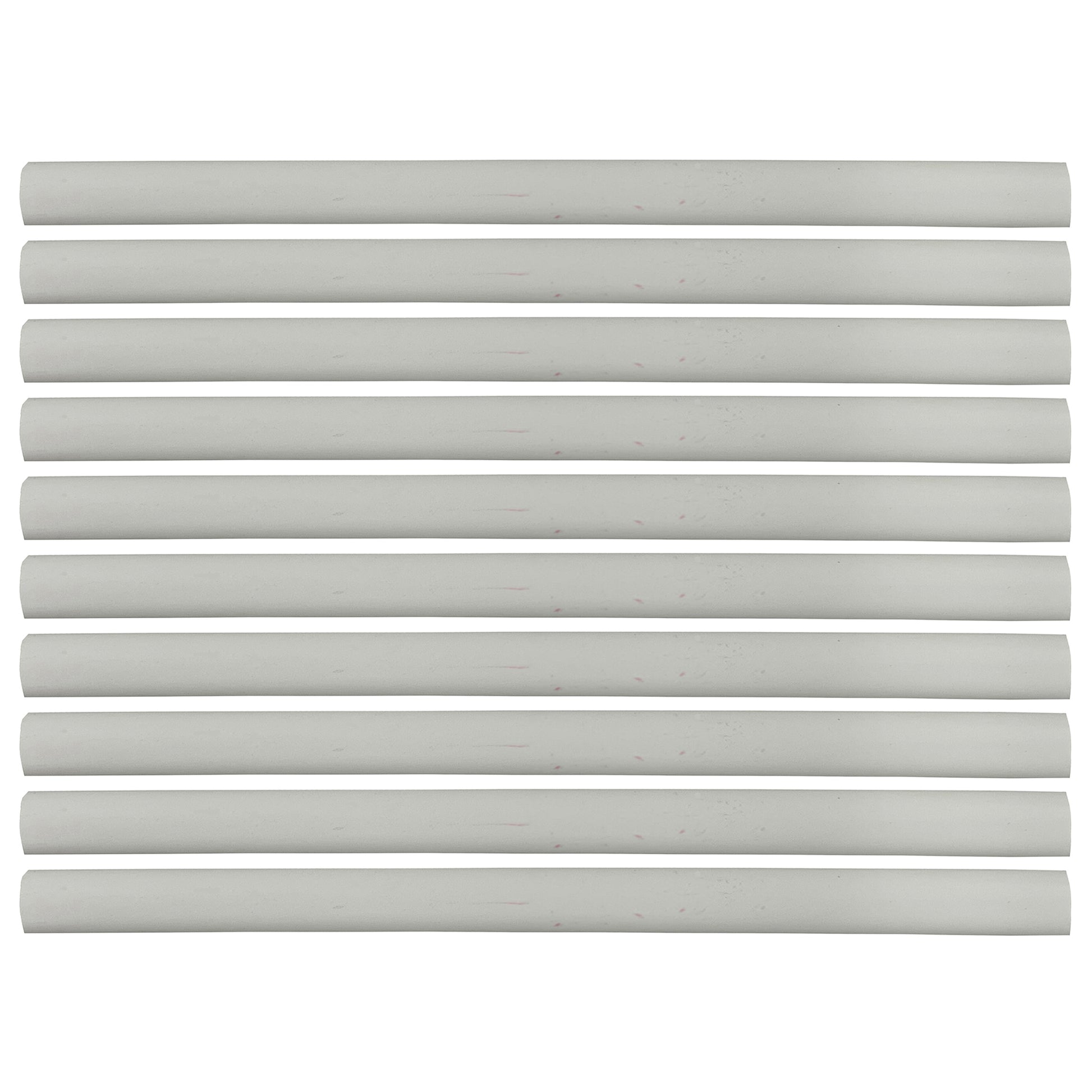 Flexible Thin Single Wall Non-Adhesive Heat Shrink Tubing 2:1 White 1" ID - 12" Inch 10 Pack