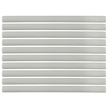 Flexible Thin Single Wall Non-Adhesive Heat Shrink Tubing 2:1 White 1" ID - 12" Inch 10 Pack