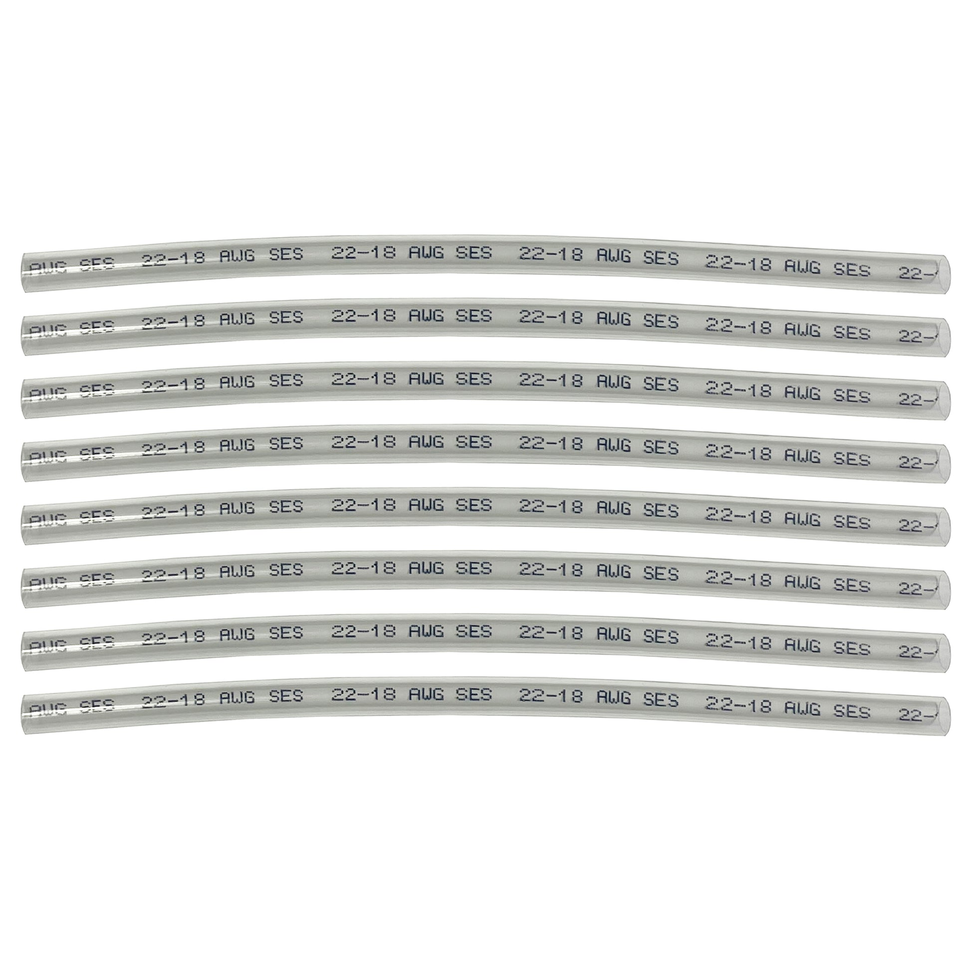 Crystal Clear Dual Wall Adhesive-Lined Heat Shrink Tubing 3:1 .186" ID 22-18 AWG - 6" Inch 8 Pack