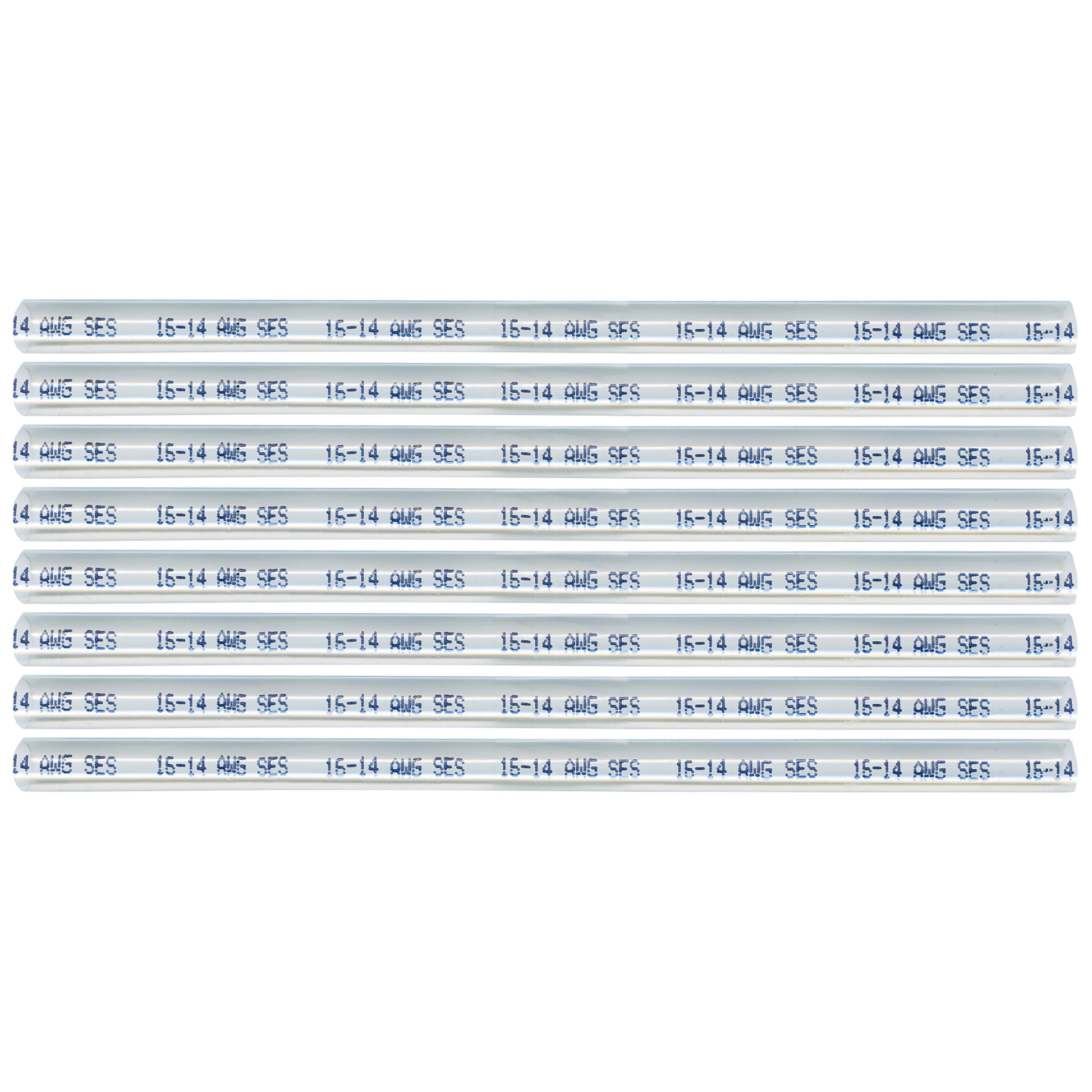 Crystal Clear Dual Wall Adhesive-Lined Heat Shrink Tubing 3:1 260" ID 16-14 AWG - 6" Inch 8 Pack