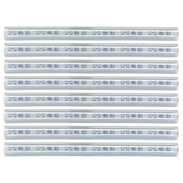 Crystal Clear Dual Wall Adhesive-Lined Heat Shrink Tubing 3:1 375" ID 12-10 AWG - 6" Inch 8 Pack