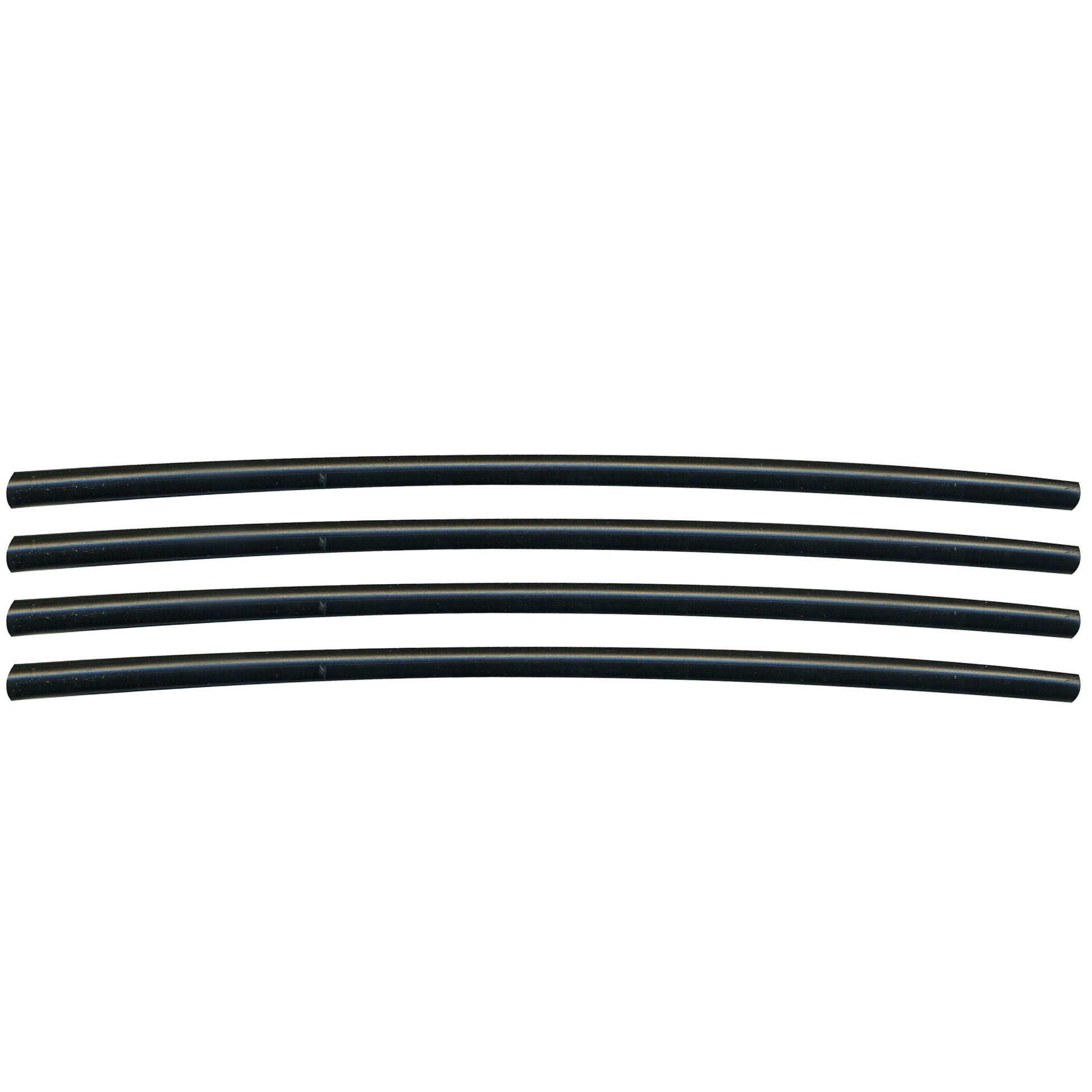 Semi-Rigid Adhesive-Lined Heat Shrink Tubing 2.5:1 Black 1/8" ID 24-18 AWG - 12" Inch 4 Pack