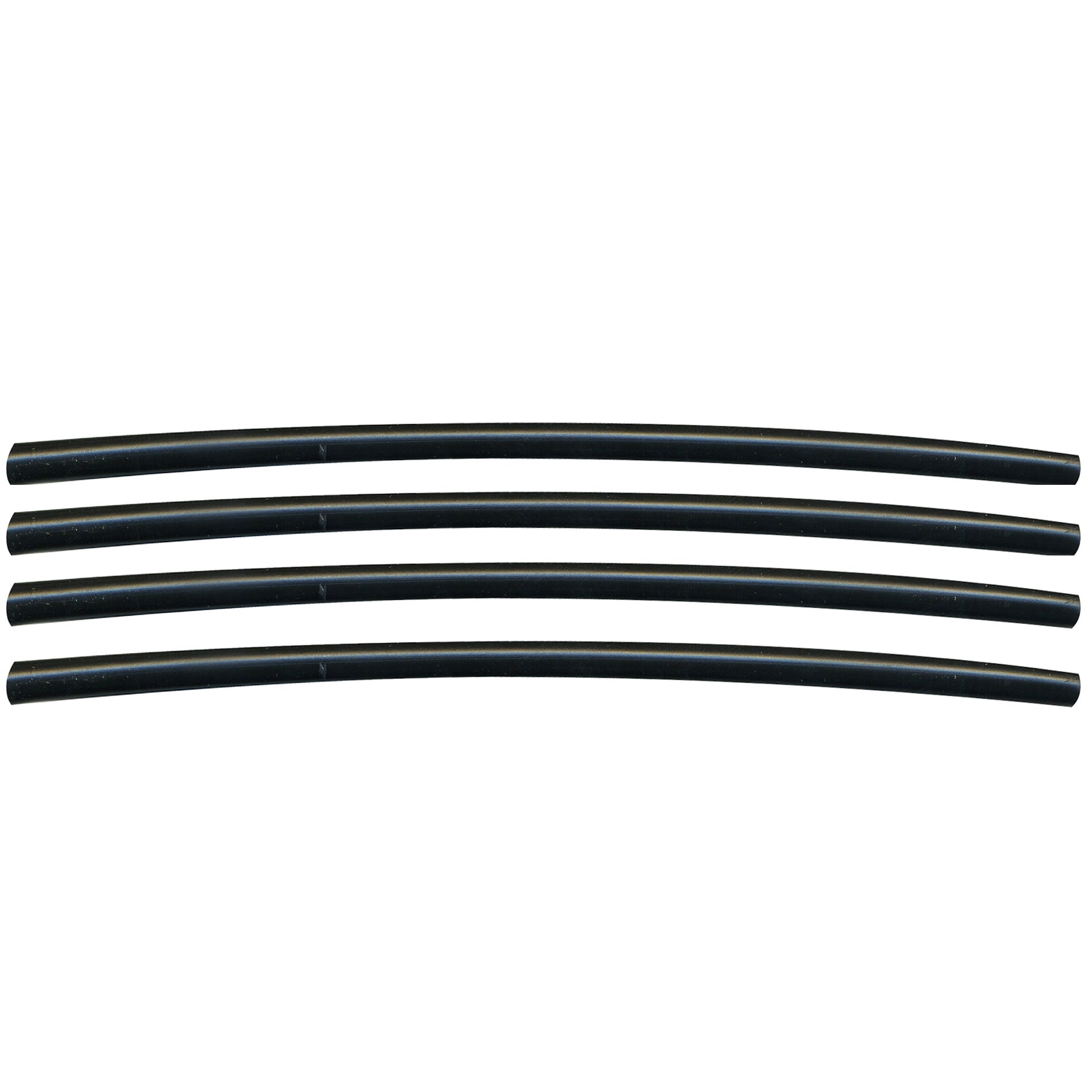 Semi-Rigid Adhesive-Lined Heat Shrink Tubing 2.5:1 Black 3/16" ID 22-12 AWG - 12" Inch 4 Pack