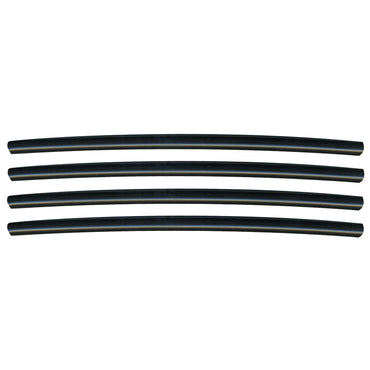 Semi-Rigid Adhesive-Lined Heat Shrink Tubing 2.5:1 Black 1/4" ID 20-10 AWG - 12" Inch 4 Pack