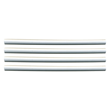 Semi-Rigid Adhesive-Lined Heat Shrink Tubing 2.5:1 White 1/4" ID 20-10 AWG - 12" Inch 4 Pack