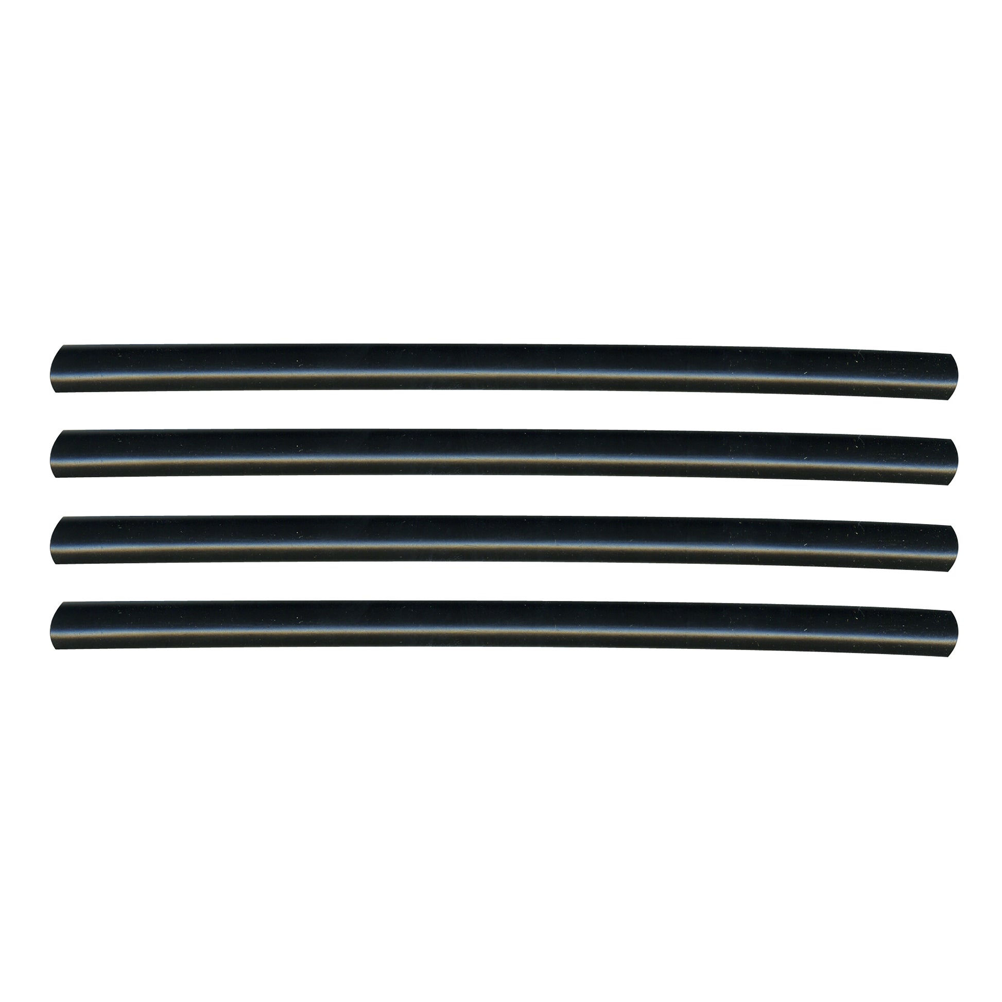 Semi-Rigid Adhesive-Lined Heat Shrink Tubing 2.5:1 Black 3/8" ID 12-8 AWG - 12" Inch 4 Pack