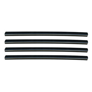 Semi-Rigid Adhesive-Lined Heat Shrink Tubing 2.5:1 Black 3/8" ID 12-8 AWG - 12" Inch 4 Pack