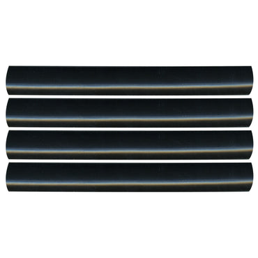 Semi-Rigid Adhesive-Lined Heat Shrink Tubing 2.5:1 Black 1/2" ID 8-4 AWG - 12" Inch 4 Pack