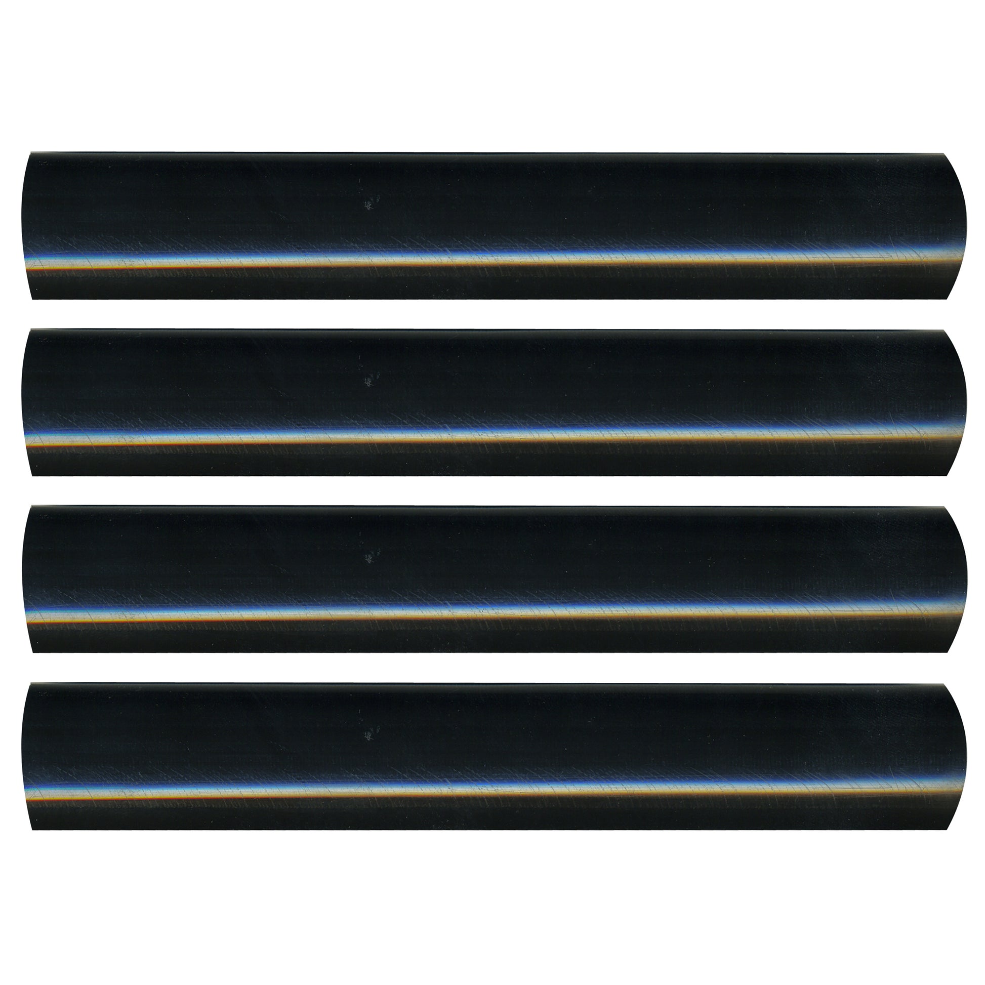 Semi-Rigid Adhesive-Lined Heat Shrink Tubing 2.5:1 Black 3/4" ID 4-2/0 AWG - 12" Inch 4 Pack