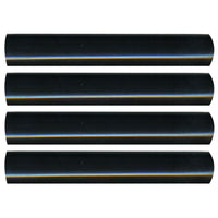 Semi-Rigid Adhesive-Lined Heat Shrink Tubing 2.5:1 Black 3/4" ID 4-2/0 AWG - 12" Inch 4 Pack