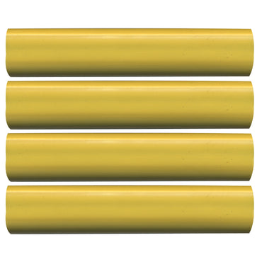 Semi-Rigid Adhesive-Lined Heat Shrink Tubing 2.5:1 Yellow 3/4" ID 4-2/0 AWG - 12" Inch 4 Pack