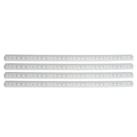 Clear High Adhesive Flow Lined Heat Shrink Tubing 4:1 White .220" ID 24-12 AWG - 12" Inch 4 Pack