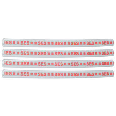 Clear High Adhesive Flow Lined Heat Shrink Tubing 4:1 Red .300" ID 22-8 AWG - 12" Inch 4 Pack