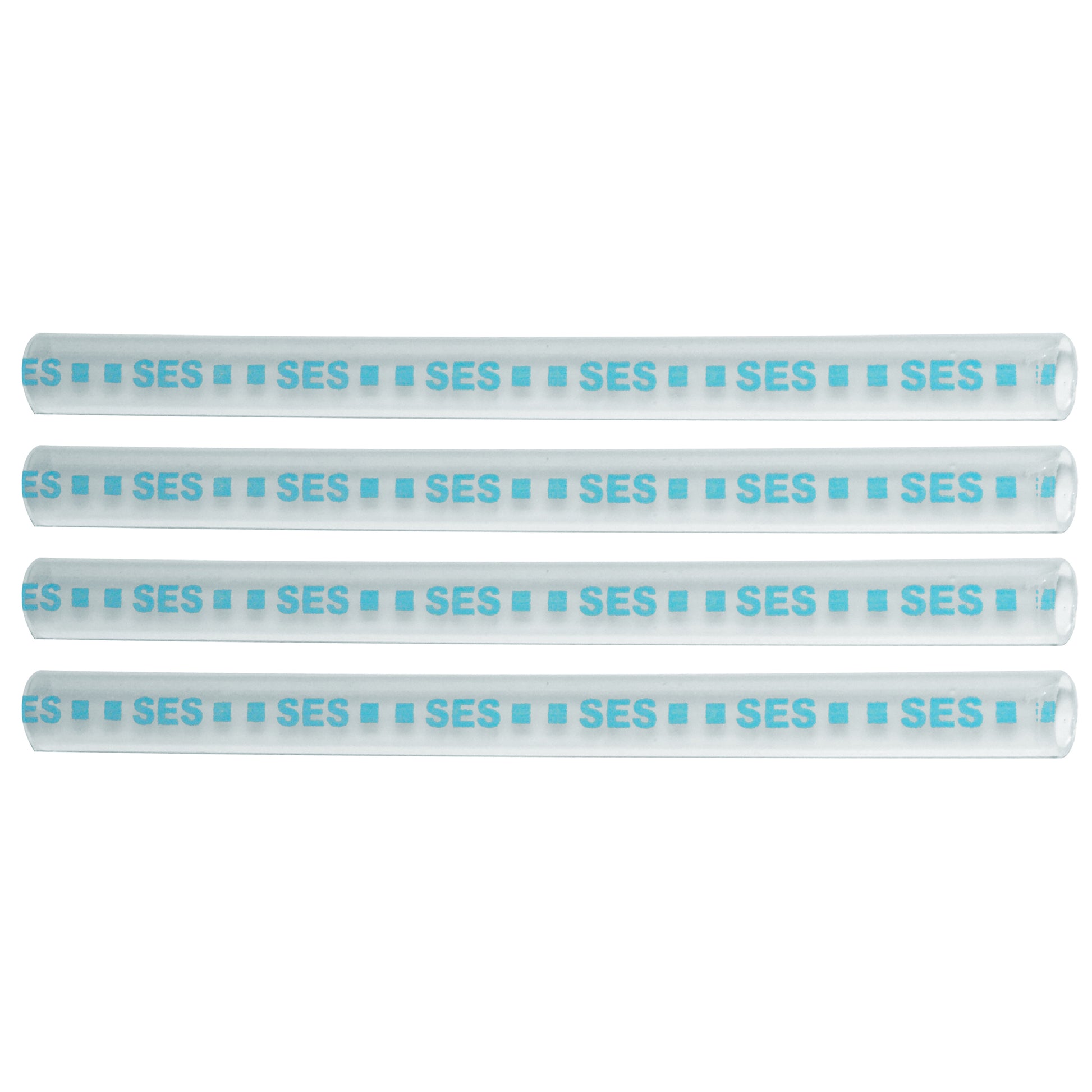 Clear High Adhesive Flow Lined Heat Shrink Tubing 4:1 Blue .350" ID 20-8 AWG - 12" Inch 4 Pack