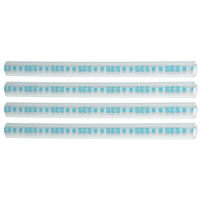 Clear High Adhesive Flow Lined Heat Shrink Tubing 4:1 Blue .350" ID 20-8 AWG - 12" Inch 4 Pack