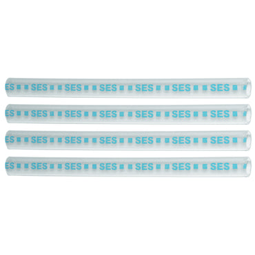 Clear High Adhesive Flow Lined Heat Shrink Tubing 4:1 Blue .350" ID 20-8 AWG - 12" Inch 4 Pack