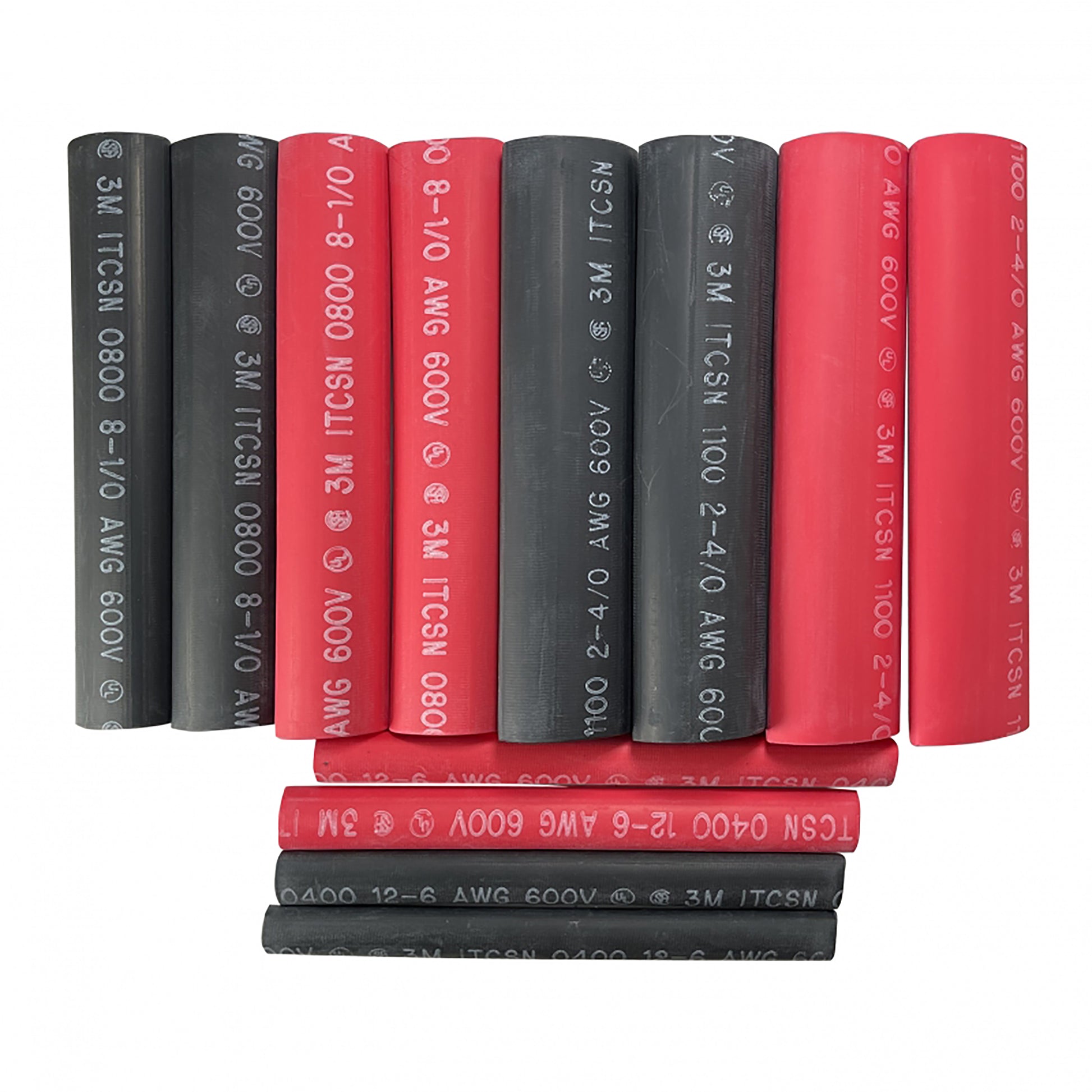 Heavy Dual Wall 3M Adhesive-lined Heat Shrink Tubing 3:1 Black 4.5" ID 1500-2500 MCM 6" Inch 1 Each